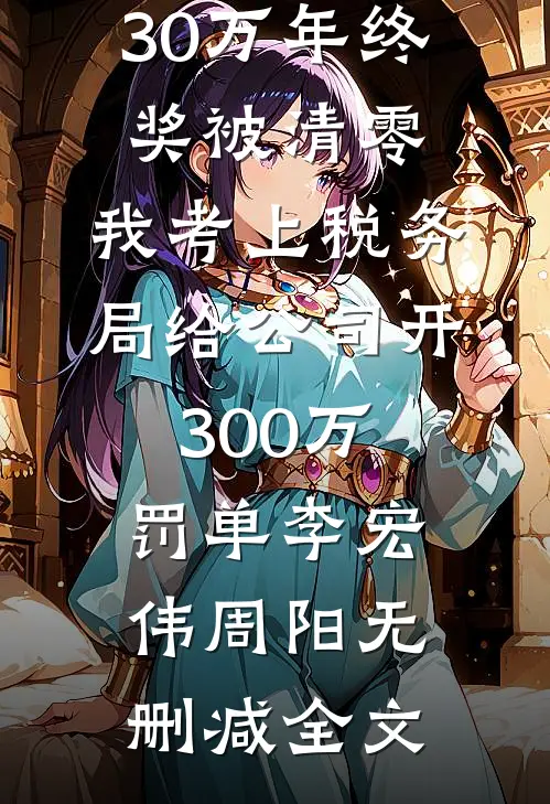30万年终奖被清零，我考上税务局给公司开300万罚单李宏伟周阳无删减全文