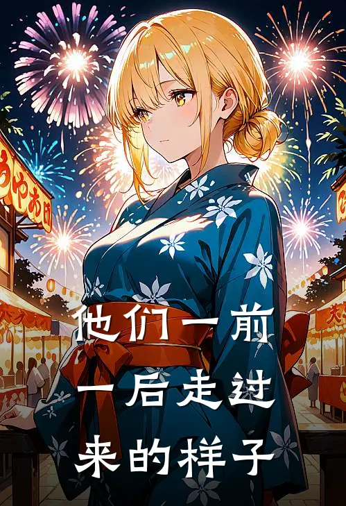 他们一前一后走过来的样子