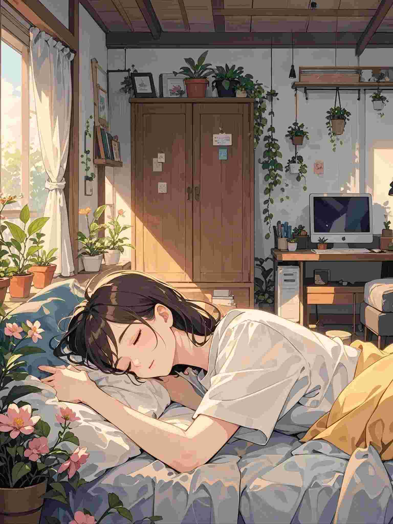 烟笼残江月